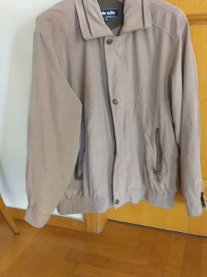 Men's light beige chocolate jacket 100% polyester size 2XL like new