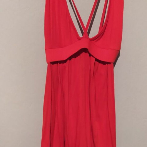 Red one-piece sexy with open bust like new