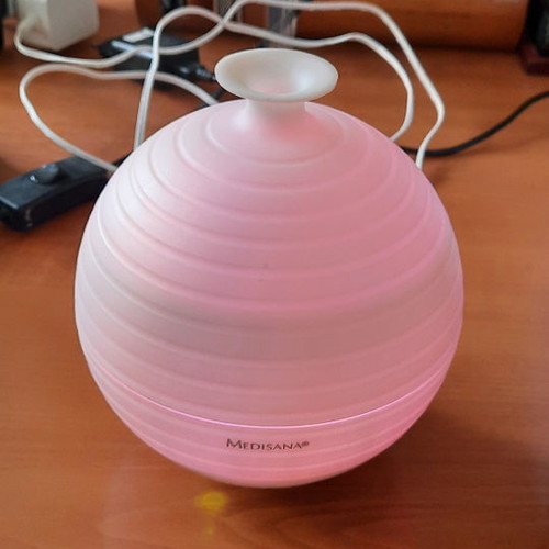Medisana AD 620 aroma diffuser used with 3 bottles of essential oils