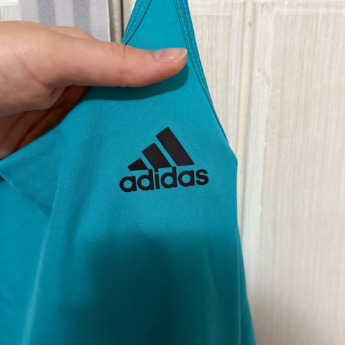 Adidas women's sports top like new, turquoise green, size L