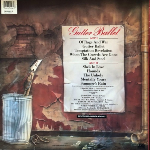 Savatage Gutter Ballet vinyl LP album, heavy metal