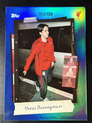 2025-26 Topps Focus Liverpool FC Yossi Benayoun Blue Foil Parallel card #16