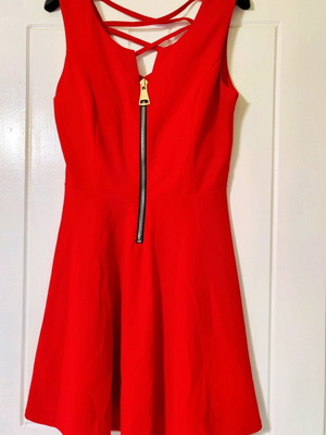 Mini red dress Fullah Sugah like new with zipper alpha line