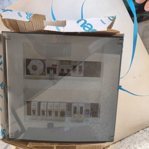 Hager Electrical Panel 2x12 Flush Mount New with Siemens Switches
