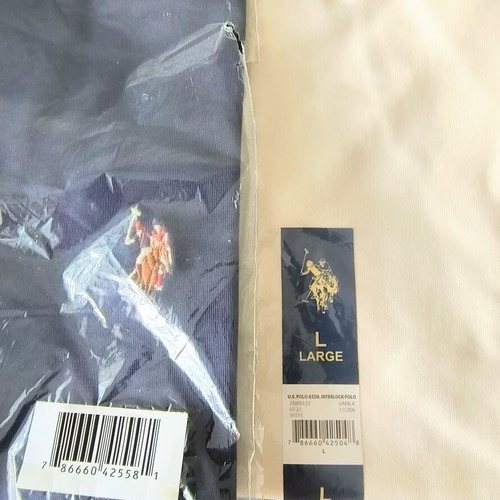 U.S. Polo Assn. Polo Shirts brand new with tags, size L, pack of 2