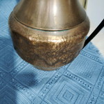 Large old copper pitcher used