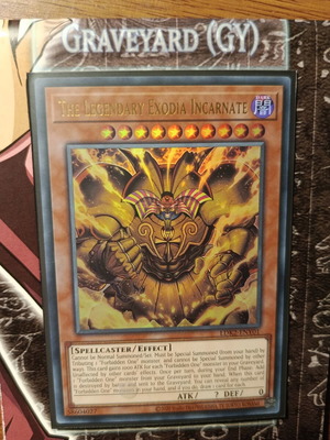 The Legendary Exodia Incarnate card like new with Ultra Pro sleeve