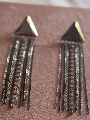 Earrings like new, silver color