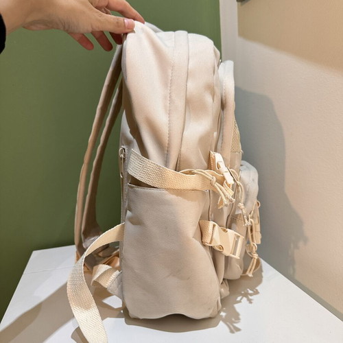 Beige travel bag backpack, used