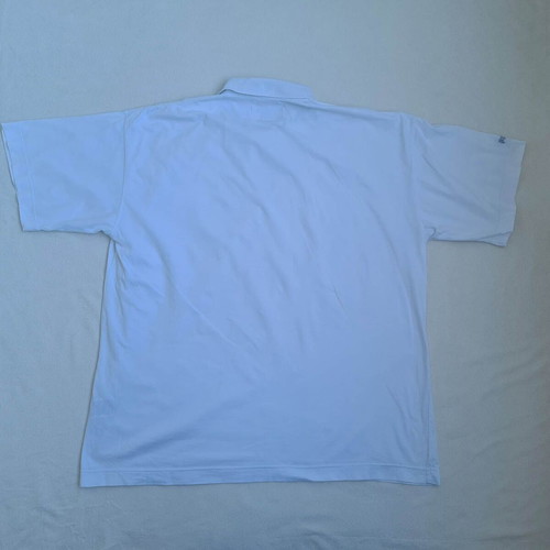 Puma Athletic Wear men's vintage 90s Y2K cotton polo shirt XXL white
