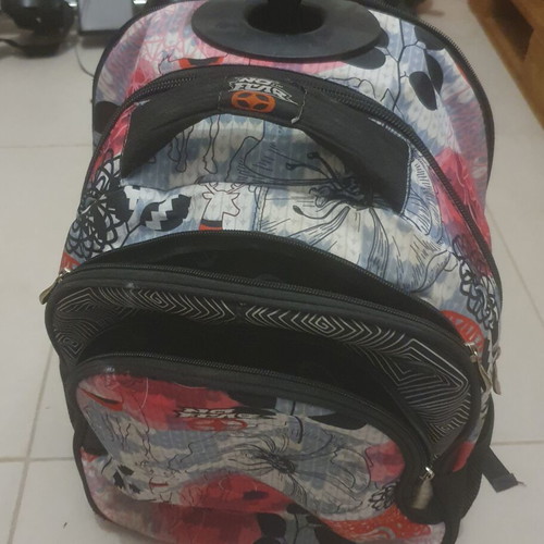 No Fear Primary School Backpack for Girls with Wheels used