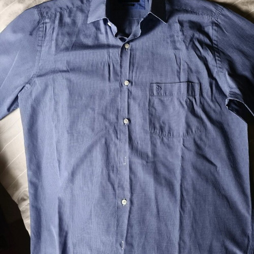 Delluka regular fit men's cotton shirt like new, blue check size M
