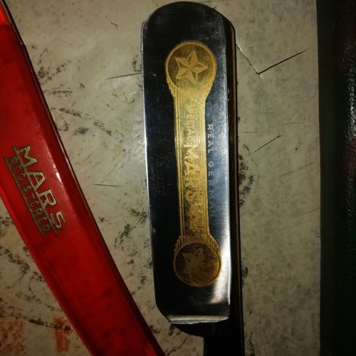 Vintage Solingen Special MARS Gold Razor 42 6/8 near mint