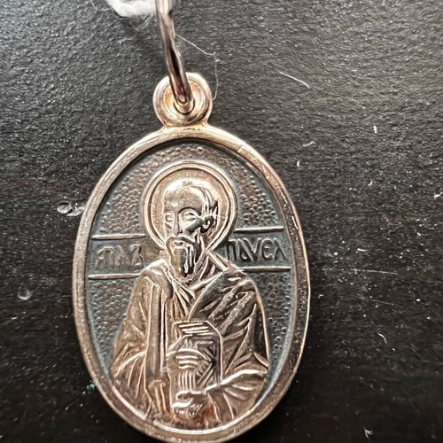 Silver Saint Paul pendant new 925