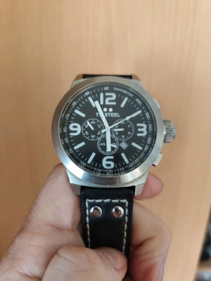 TW Steel wristwatch men's like new, black dial 39-42mm, 5 ATM