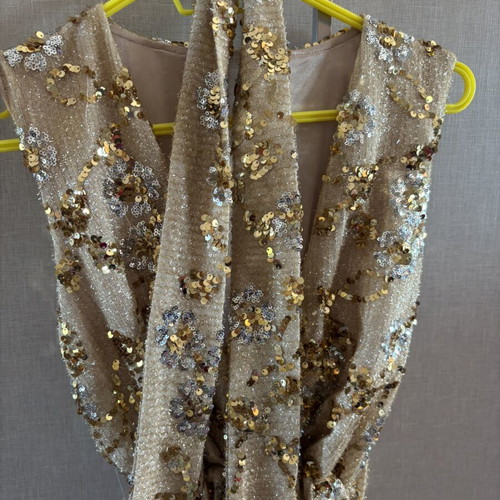 MYA Collection gold maxi dress with sequins