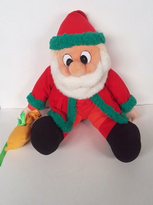 Vintage λούτρινος Άγιος Βασίλης μεταχειρισμένος, 55 εκ.