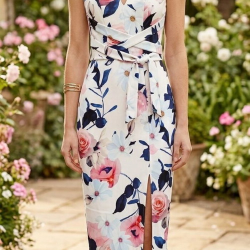 Floral Mini/Midi Dress Blossom Small New with Tags