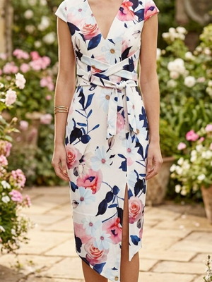 Floral Mini/Midi Dress Blossom Small New with Tags