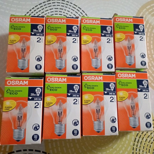 Osram Halogen Eco bulbs new, pack of 8, 28W=35W, E27