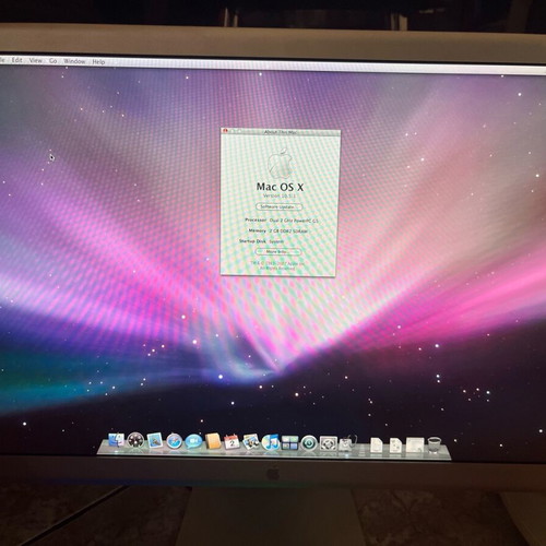 Apple Power Mac G5 a1177 2.0GHz Dual Core Desktop with Apple Cinema Display 20” used