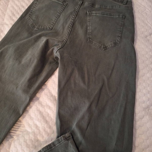 Olive women's fabric pants like new, size M