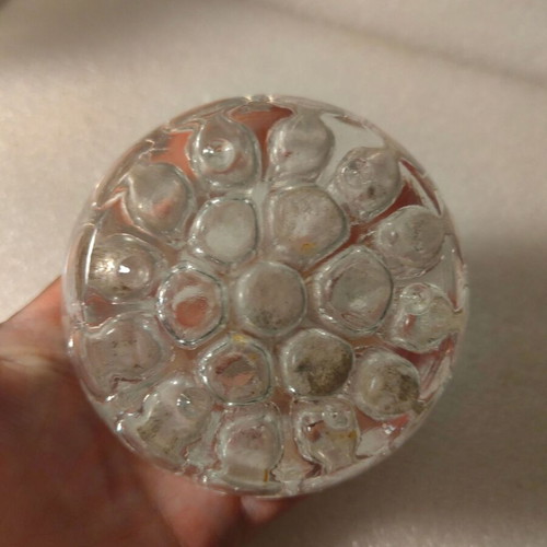 Vintage glass collectible pencil holder used