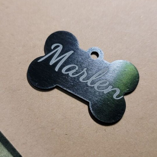 Black aluminum bone-shaped keychain new