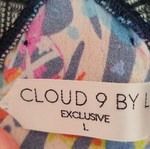 Cloud 9 by L μακρύ πολύχρωμο φόρεμα σε στυλ lingerie με zebra print σαν καινούργιο