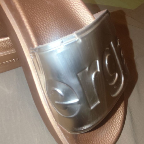Superga bronze slippers size 37 used with small tear