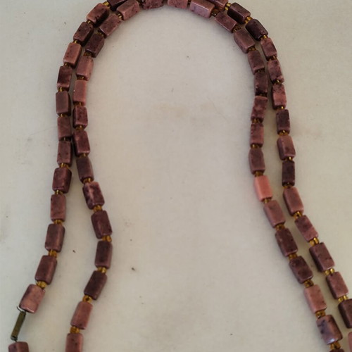 Fo Bijou Necklace Length 110cm Like New, Pink