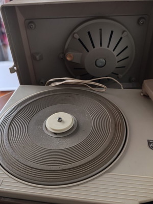Philips portable vintage record player used, suitcase style, 1960s