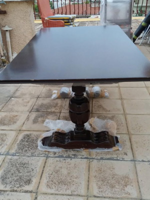 Vintage dining set of 6 pieces made of solid Egyptian wood used