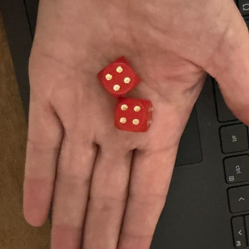 Plastic red dice new