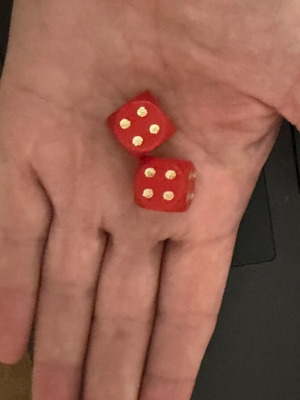 Plastic red dice new