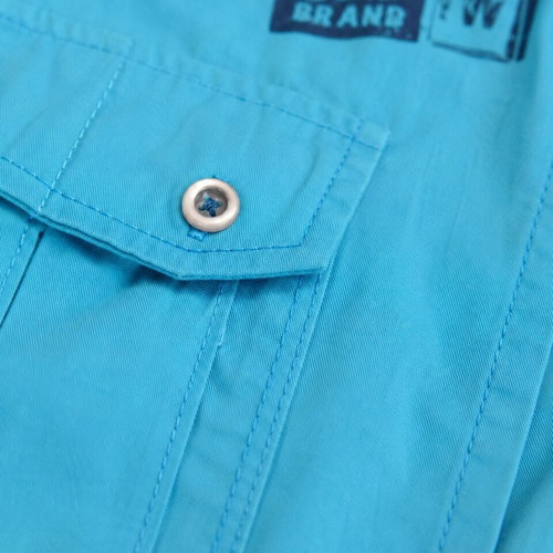 Oldport Boys' Short Sleeve Shirt 140 cm 10 Years Like New, Turquoise