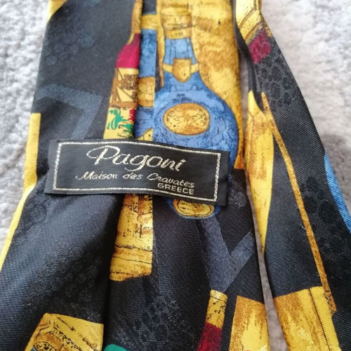 Vintage Pagoni tie used with minor wear