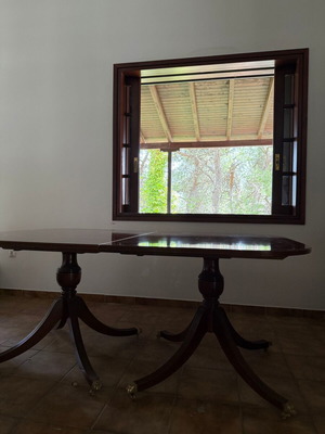 Italian Regency Style Extendable Dining Table used with Bronze Details