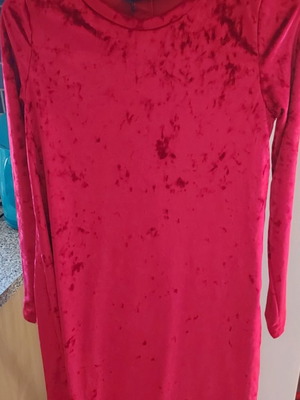 Doretta velvet dress new, burgundy color, size M