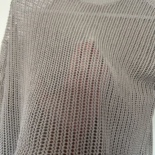 Uniqlo knit perforated sweater taupe size S like new