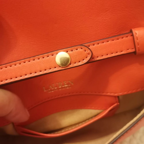 Ralph Lauren crossbody bag, orange leather, new with tag