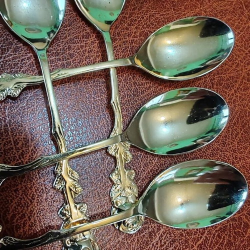 Hildesheim Rose Gold-Plated Dessert Spoons Set of 6