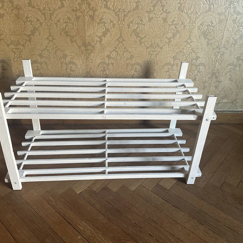 Wooden shoe rack