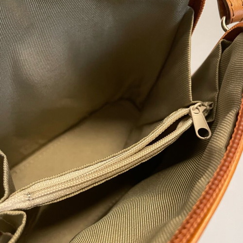 Leather crossbody bag tan new