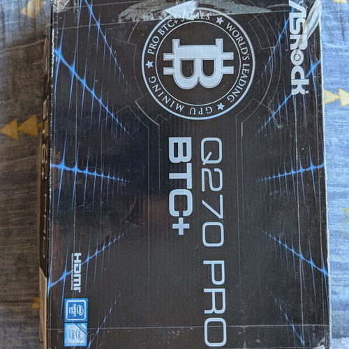 Asrock Q270 Pro BTC+ motherboard with i5 6500 CPU like new