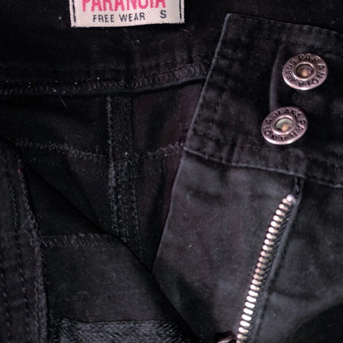 Paranoia Y2K Vintage Low Rise Cargo Pants used, black and gray
