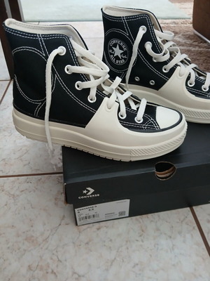 Chuck Taylor All Star Construct μποτάκια μαύρα καινούργια