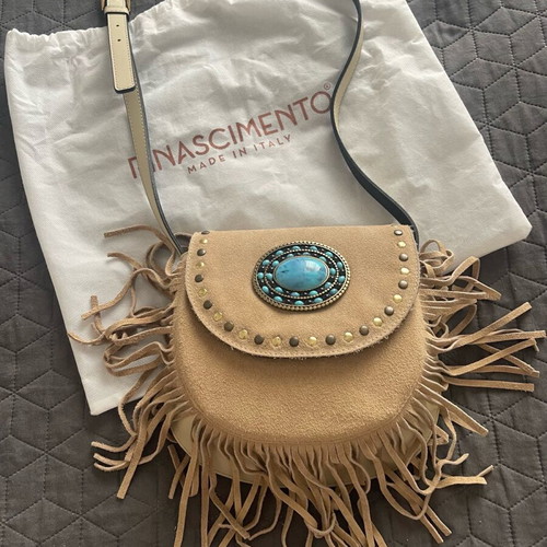 Rinascimento boho crossbody bag new, beige