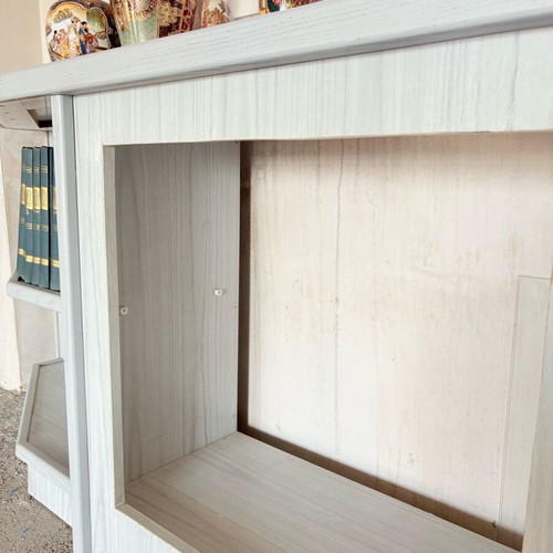 Furniture used gray-blue with glass, length 1.50 m
