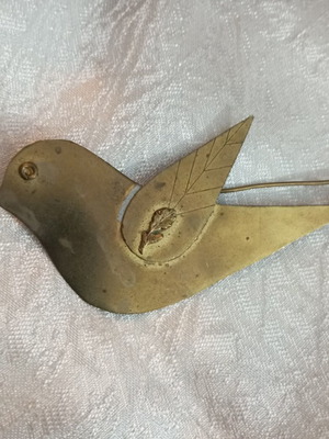 Vintage bronze brooch pin